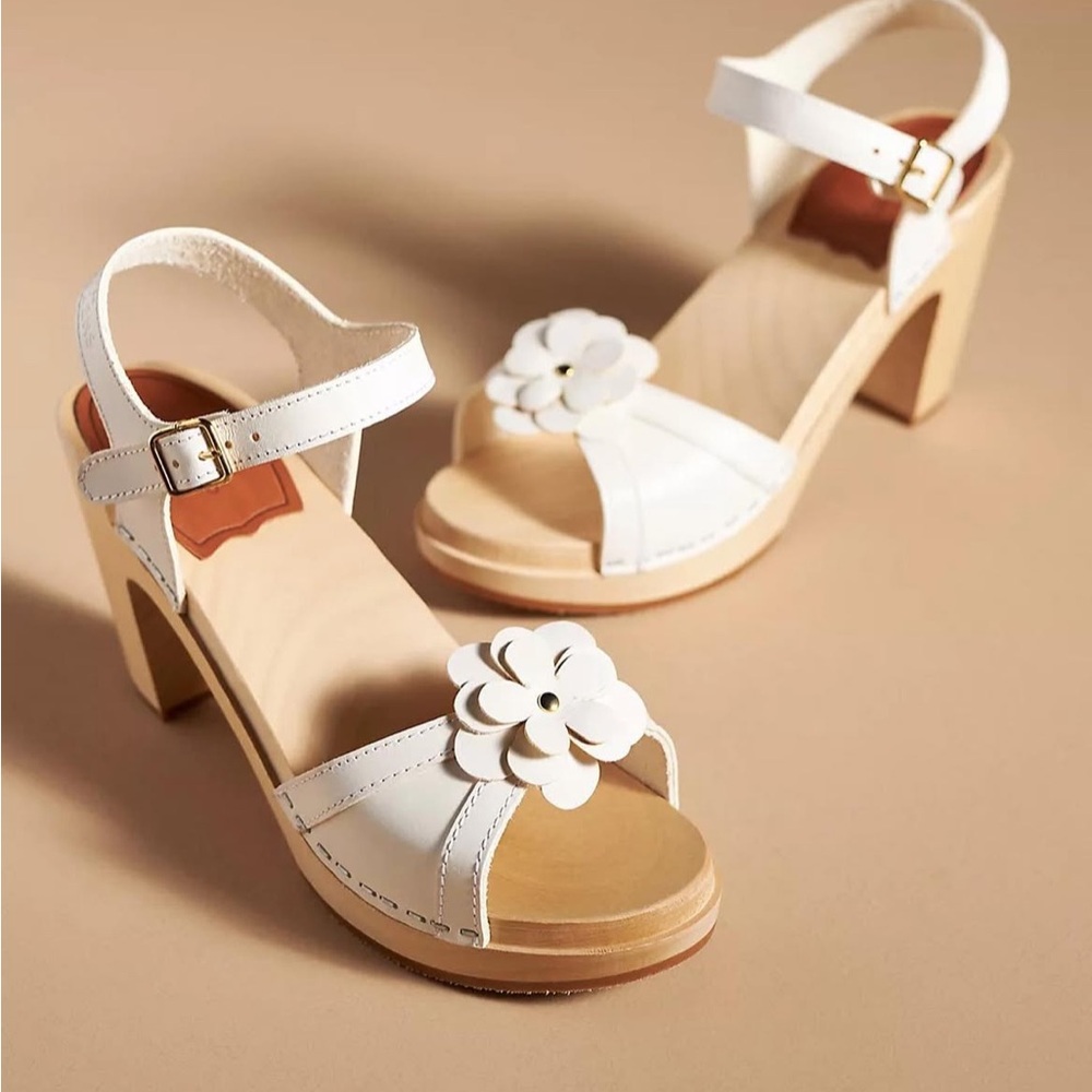 Free People Swedish Hasbeens NWT Flower Triangle Retro Clog Sandal LOVE ❤️